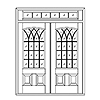 21-lite Gothic radius lite double door with transom
Unit Dimension 74" x 95-1/8"
Door Dimension 36" x 79"
Panel - raised
Glazing - IG